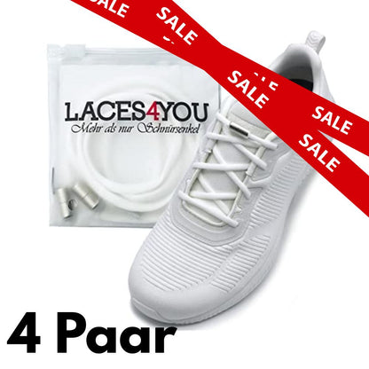 4 x Elastische Schnürsenkel mit Metallkapsel