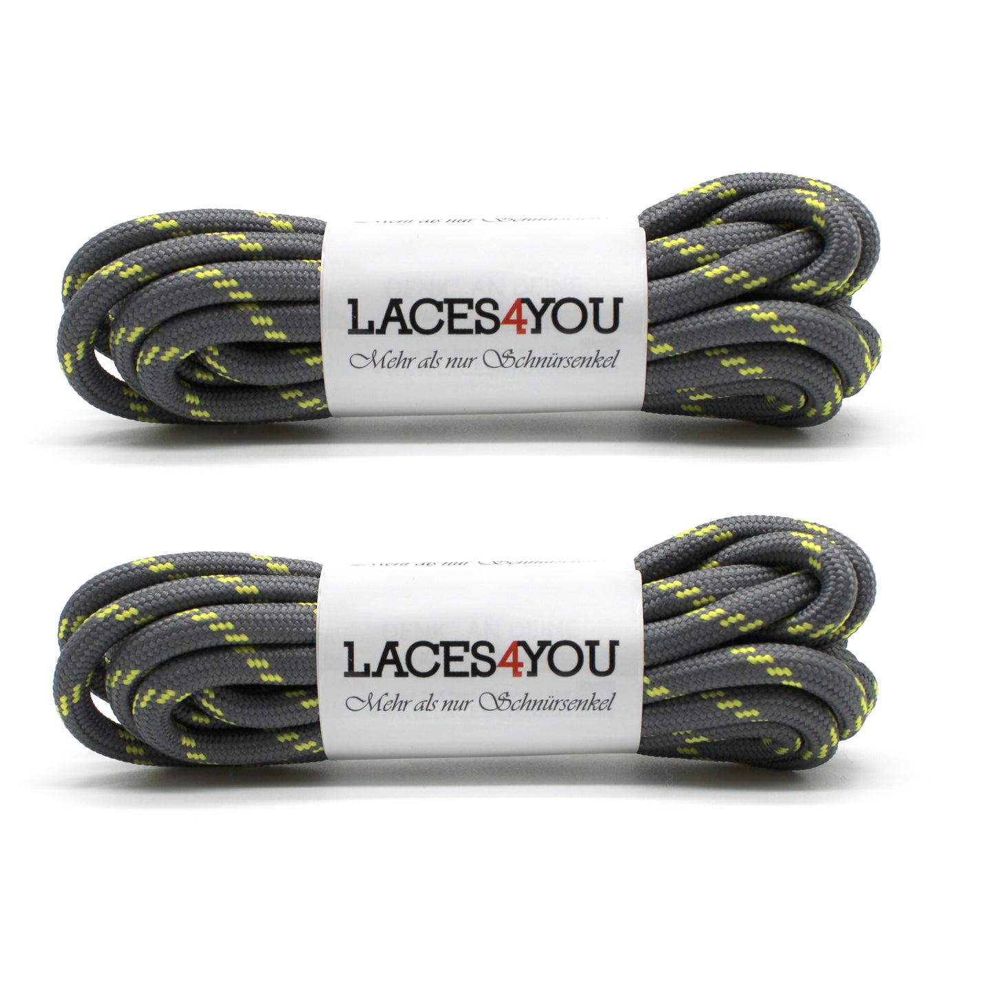 2 Paar - Premium runde Schnürsenkel für Wanderschuhe, Outdoorschuhe, Arbeitsschuhe [ Ø4,5 mm ] (Kopie)