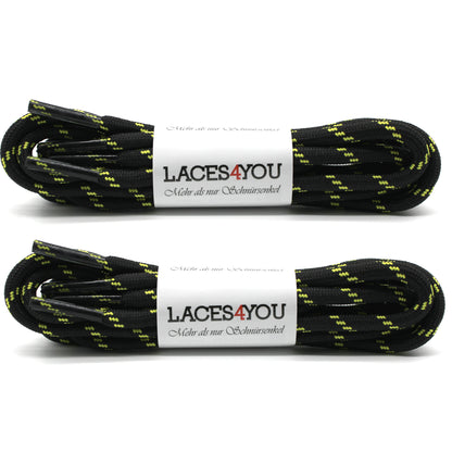 2 Paar - Premium runde Schnürsenkel für Wanderschuhe, Outdoorschuhe, Arbeitsschuhe [ Ø4,5 mm ]